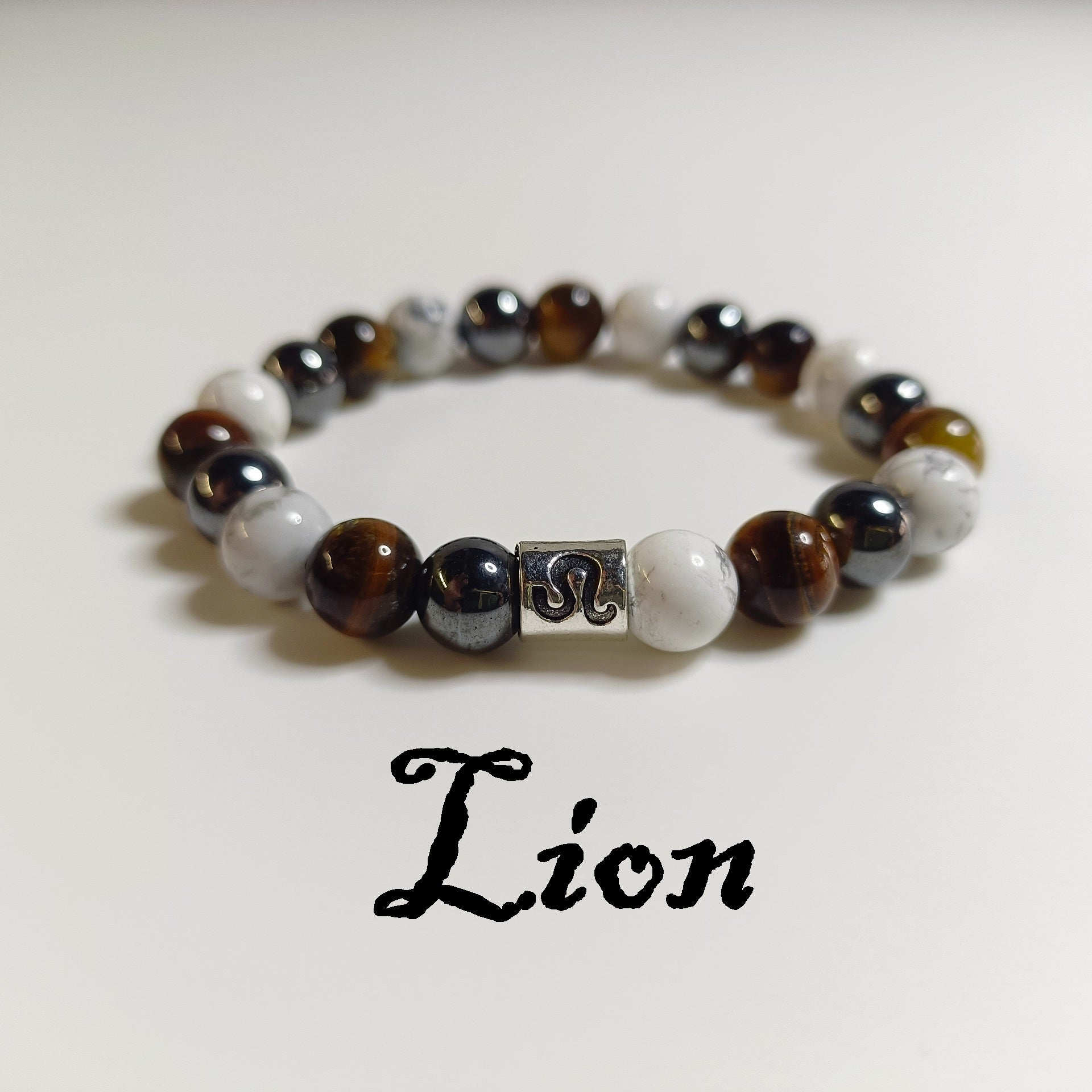 Bracelet Lion Zodiaque pierre naturelle