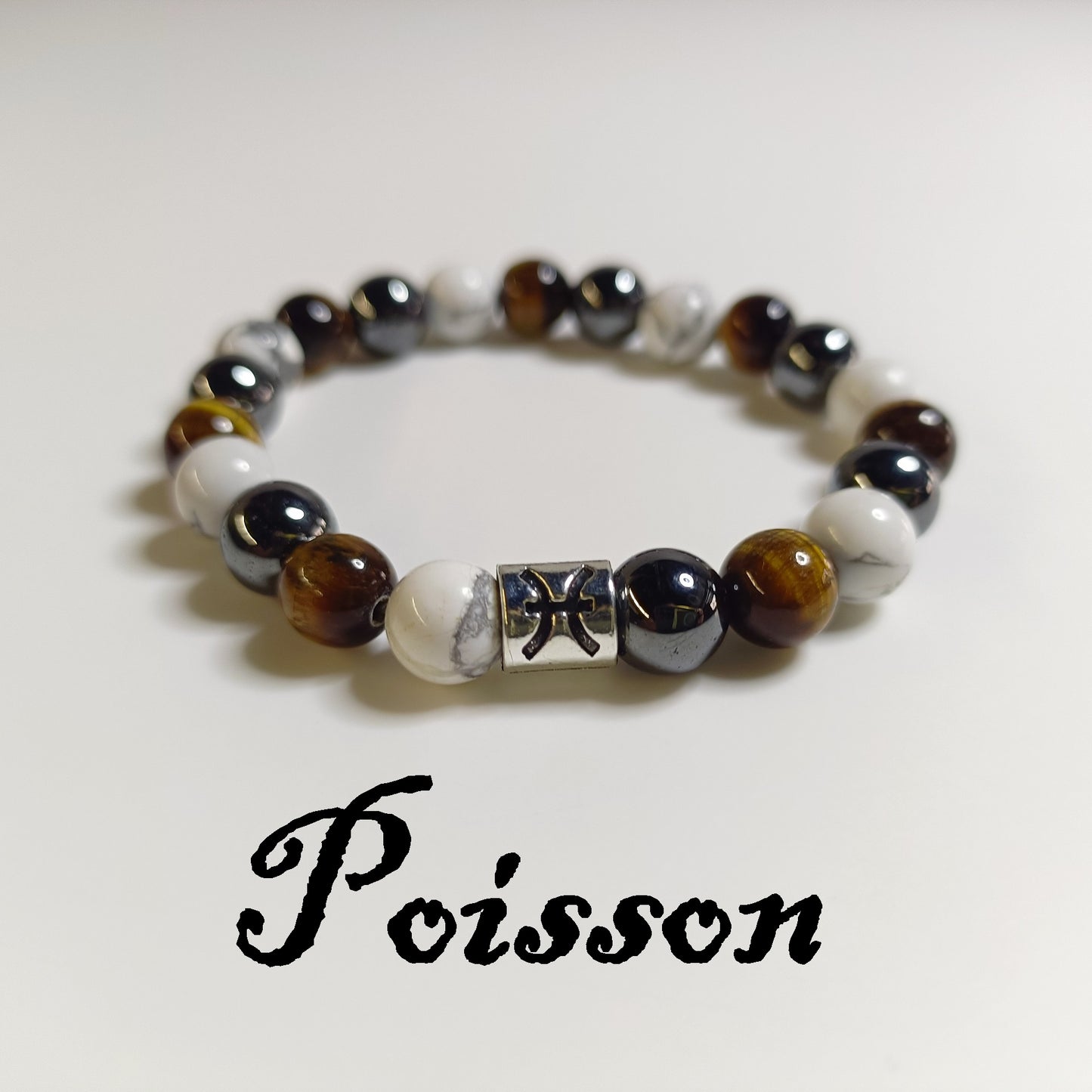 Bracelet Poisson zodiaque pierre naturelle